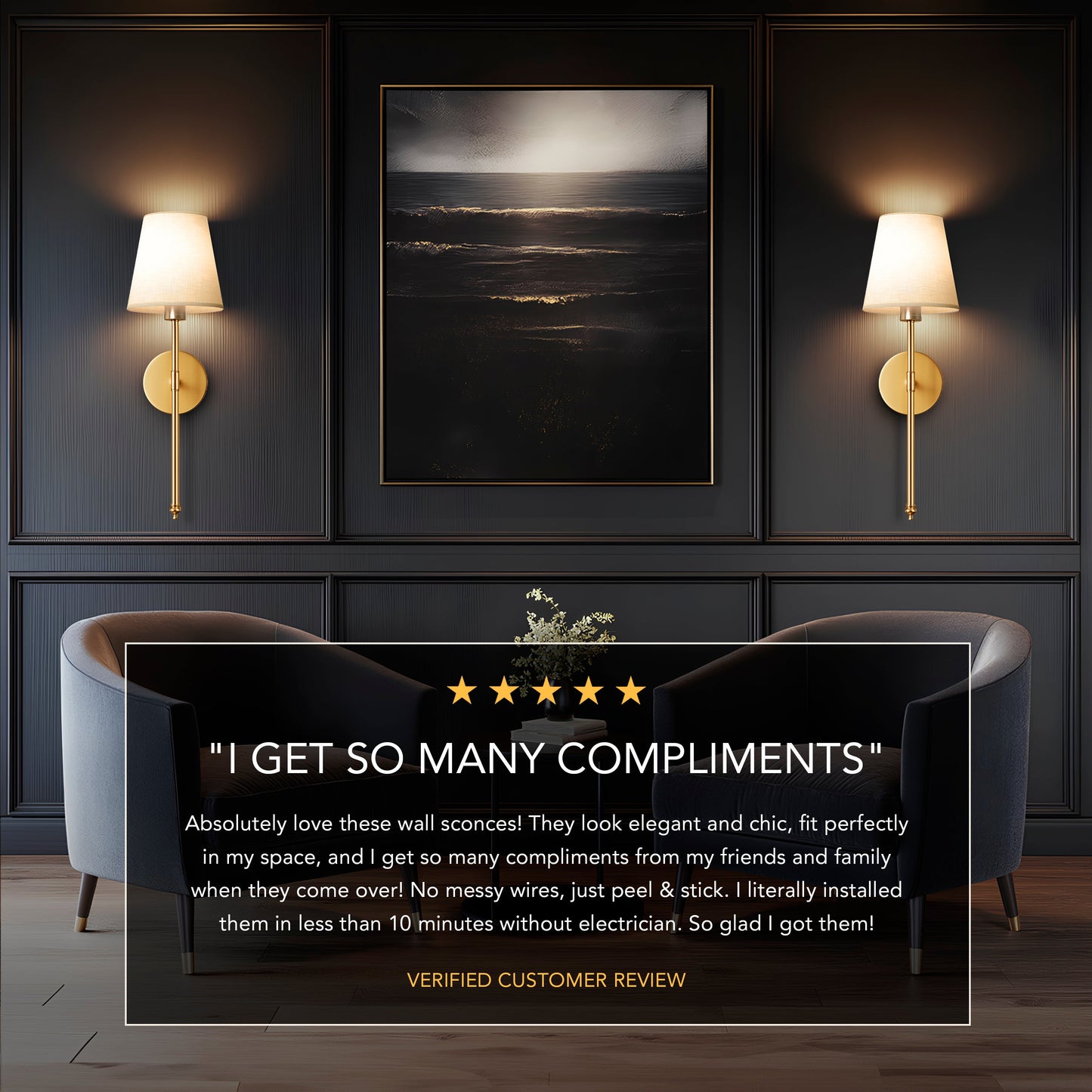 APPLIQUES MURALES SANS FIL (LOT DE 2)